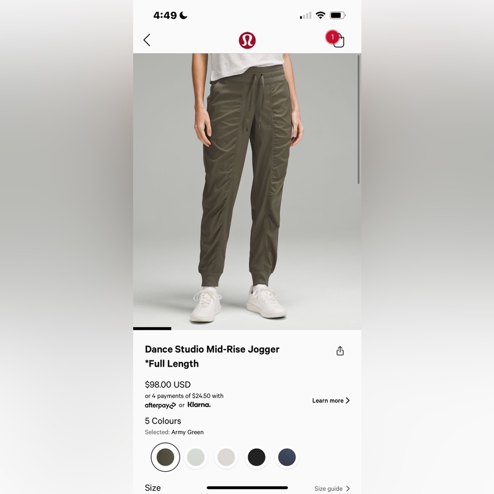 Lululemon Dqnce Studio Jogger